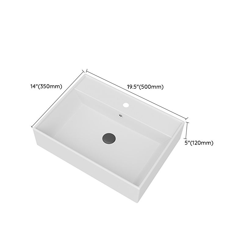 White Rectangular Trough Bathroom Sink Modern Trough Bathroom Sink