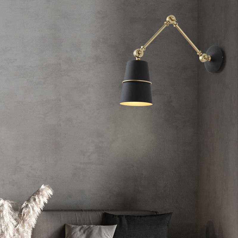 Armed Wall Lighting Modern Metal 1 Light Rustic Wall Sconces for Bedroom