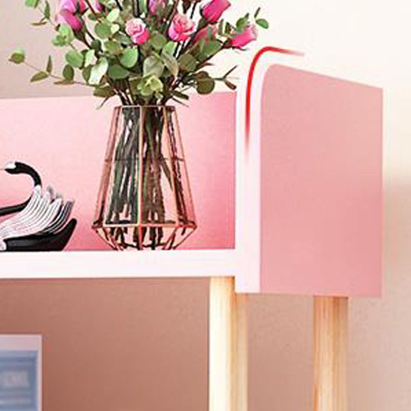 3-Shelf Manufactured Wood Etagere Bookshelf with Caster Wheels