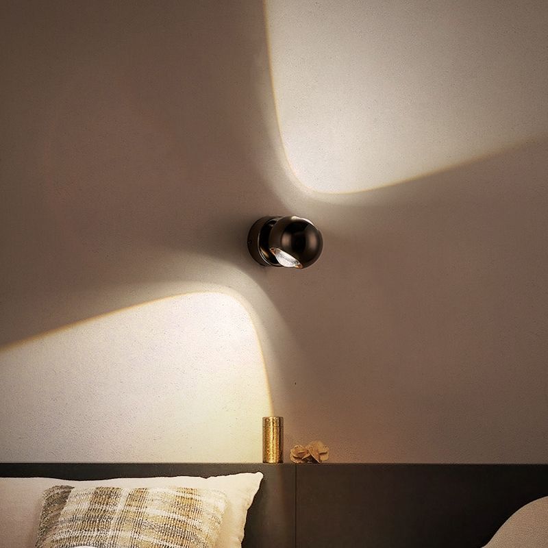 Ball Shade Metal Wall Sconce Modern Style 2 Lights Wall Mount Lighting