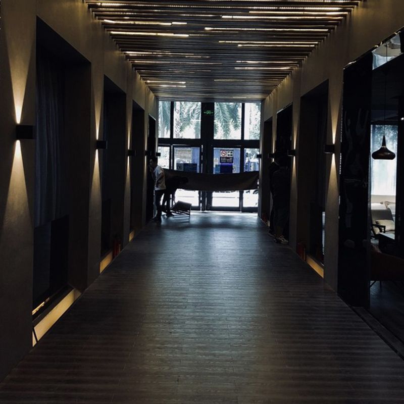 Modern Style Geometric Wall Light Sconces Metal 2 Lights Wall Washer Sconce