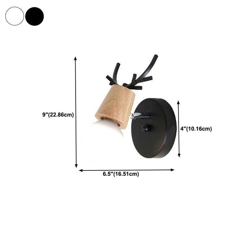 Industrial Wooden Vanity Light Creative Wall Light Sconce for Bathroom