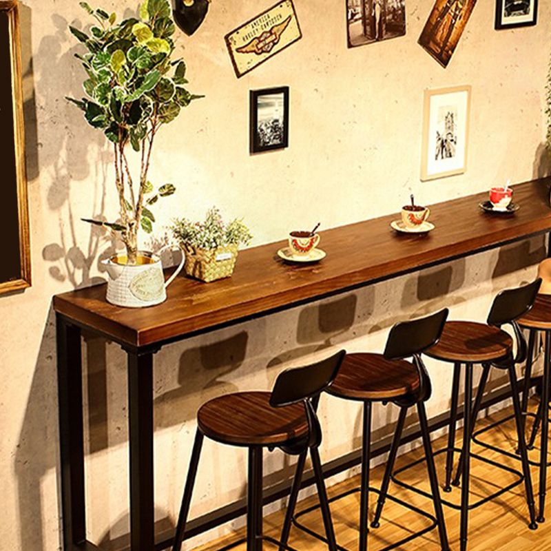 Solid Wood Counter-height Pub Table Industrial Counter Wine Table