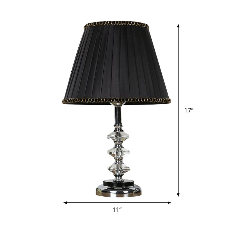 Simple Sweet Smant Simpured Night Light Light Clear K9 Crystal 1 Lámpara de mesa de sala de estar en negro