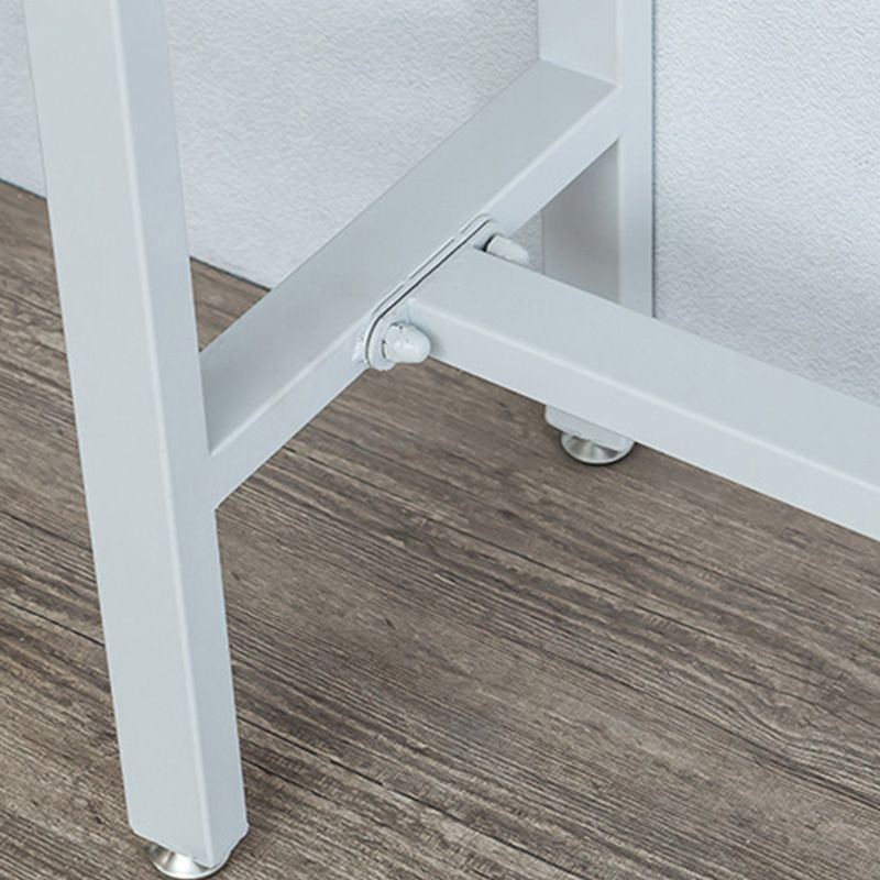 Modern Metal Base Bar Table White Iron Solid Wood Patio Bar Table