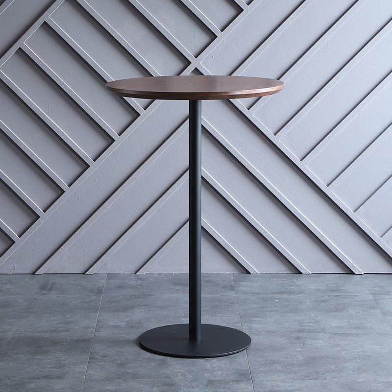 Industrial Solid Wood Bar Table Round Dining Table for Kitchen Living Room