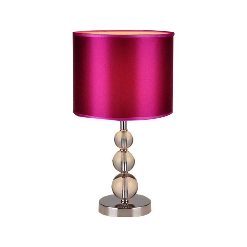 Tableau de la bouteille traditionnelle Lumière 1 lampe de nuit en tissu de tête en violet avec des orbes en cristal transparent