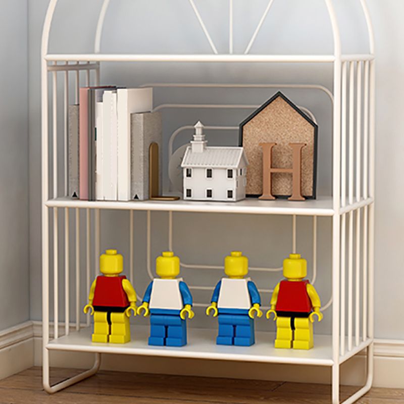 Modern Metal Bookcase Standard Open Back Bookshelf with Shelves