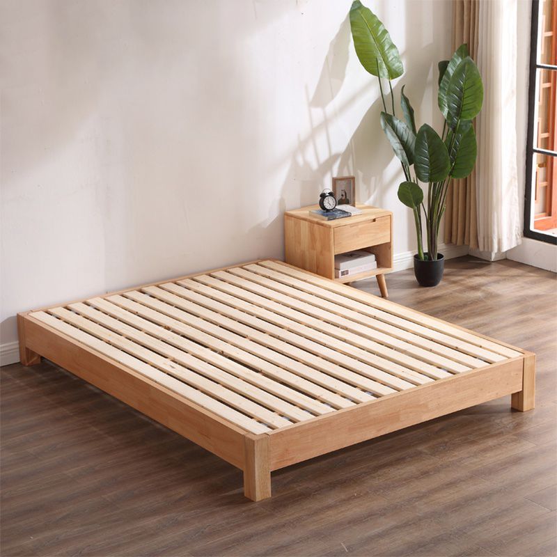 Solid Color Scandinavian Slat Bed Arched Bed With Custom Wood Legs