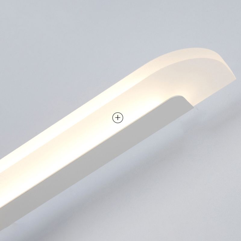 Contemporary Mirror Lamp White Metal Vanity Wall Light Fixtures for Bathroom