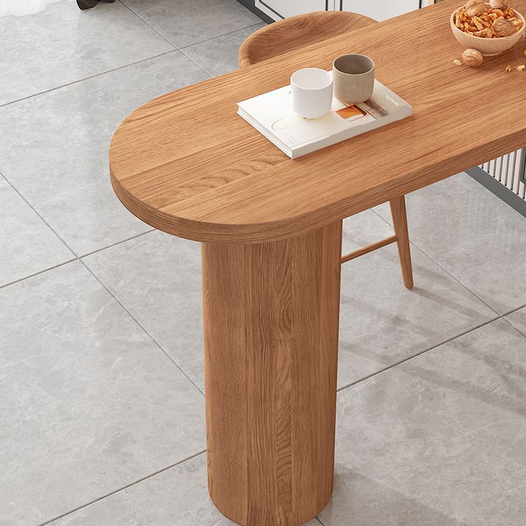 Industrial Style Wooden Bar Counter Table Dining Rectangle Table for Home