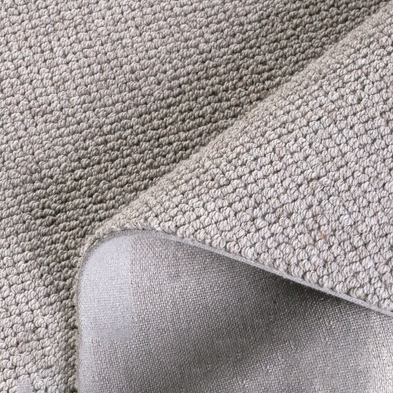 Ausgefallener grauer moderner Teppich aus einfarbigem Polyester mit rutschfester Rückseite für die Inneneinrichtung
