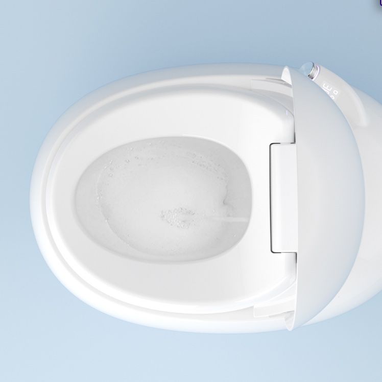 Contemporary 21.25" H White Electronic Toilet Floor Standing Bidet