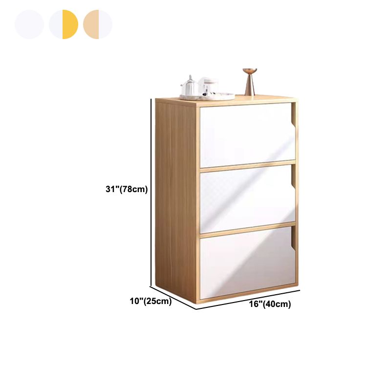 Wooden Side Cabinet with Shelves and Doors 9.44" Wide Storage Cabinet