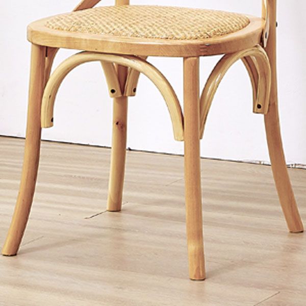 Traditional Wood Kitchen Dining Room Chair Cross Back Side Chair