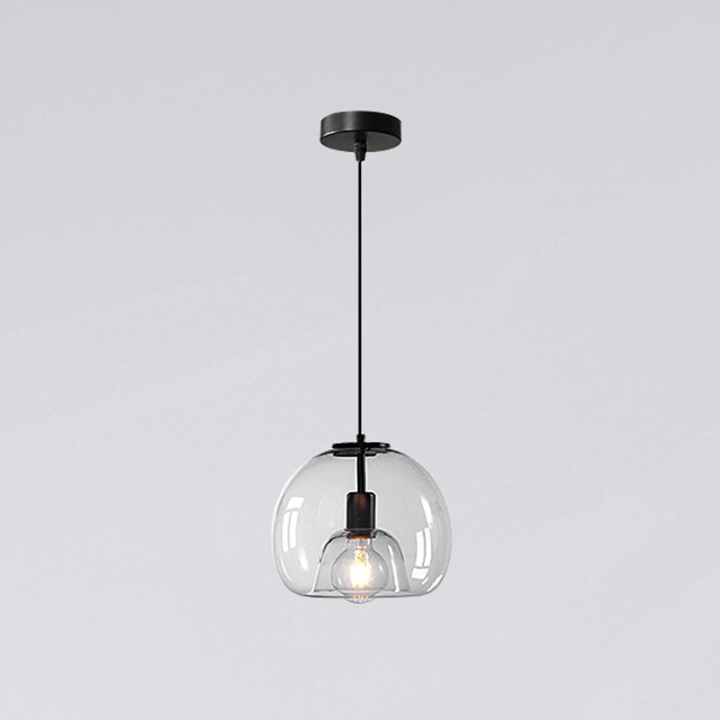 Glass Kitchen Island Pendant Modern Ceiling Fixture for Dining Room