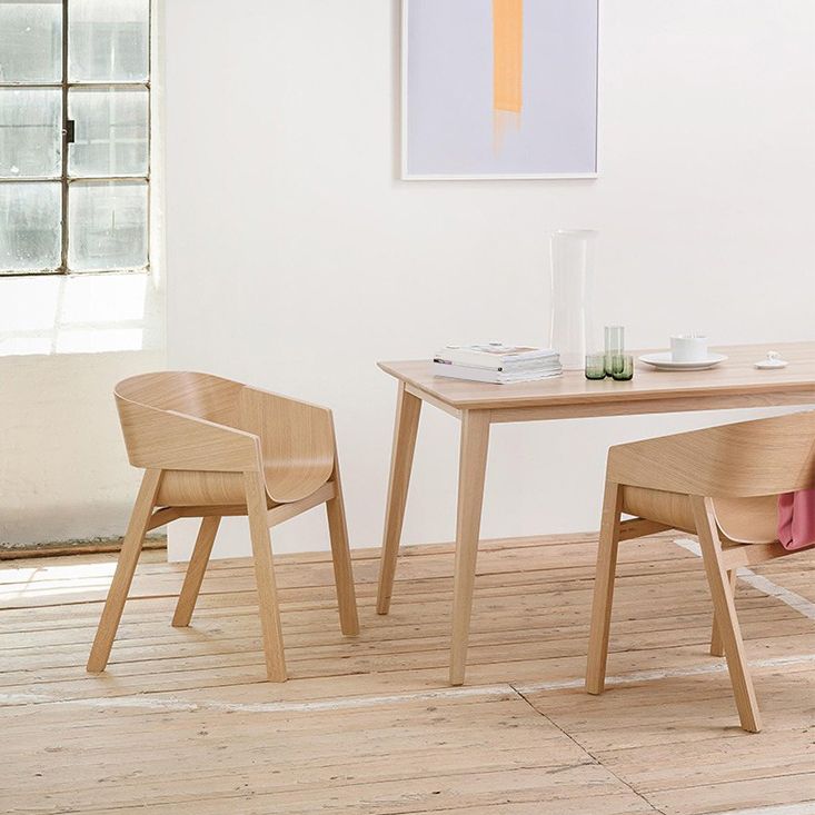 Traditional Wood Dining Arm Chairs Open Back Dining Side Chair for Restaurant Use