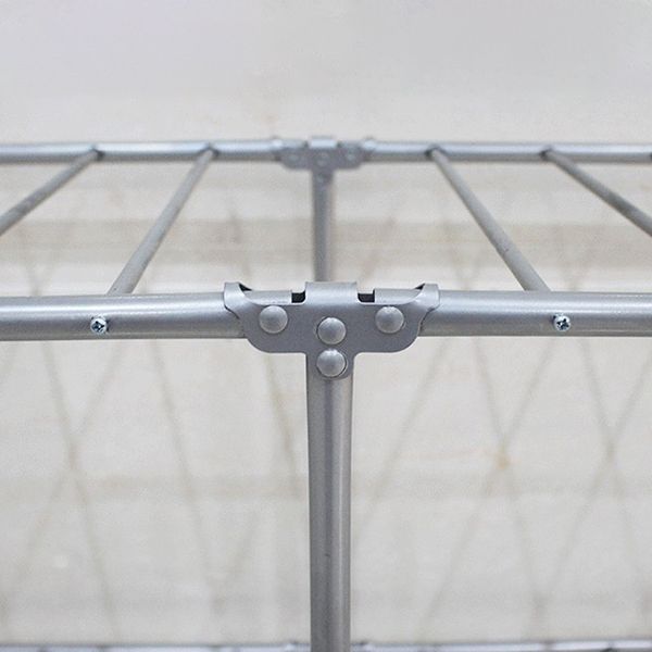 Contemporary Folding Wardrobe Cabinet Metal Frame Wardrobe with Shelves