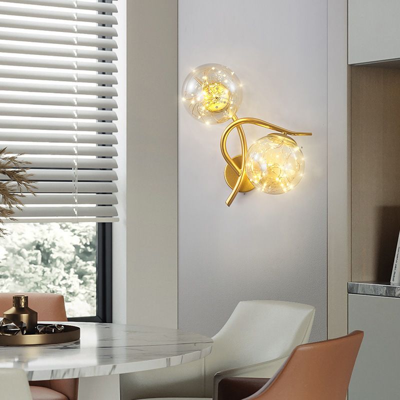 Light Luxury Metal Wall Light Nordic Style Led Wall Lamp for Living Room