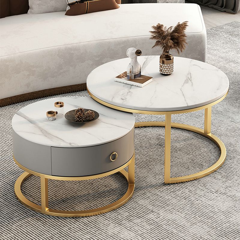 Slate Top Coffee Cocktail Table Frame Coffee or End Table with Drawe