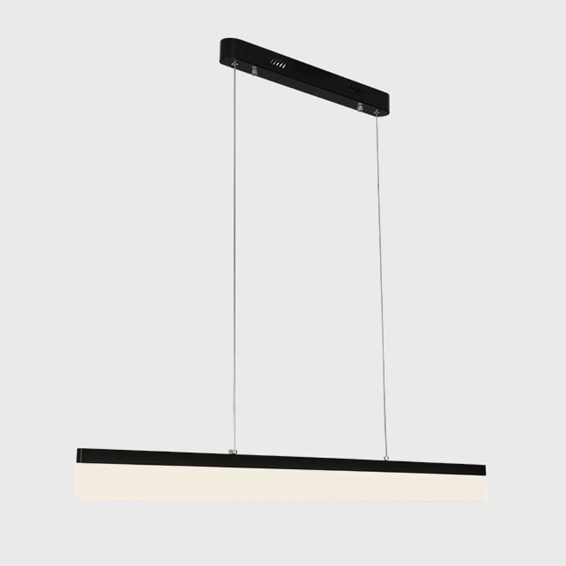 Paxage de lampe à île LED Nordic moderne Office Rectangle Pendant Light