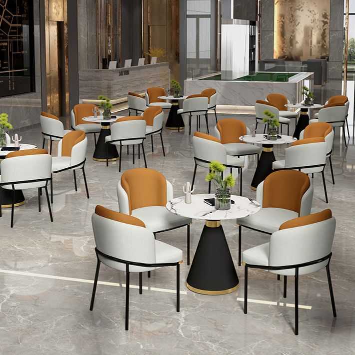 Contemporary 1/2/5 Pieces Dining Set Metal Dining Room Set for Home Use
