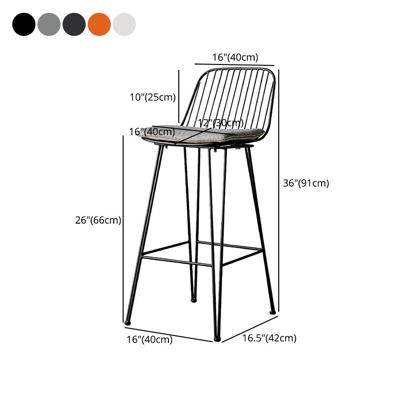 Industrieel ijzer Simple Barstool 26 "H indoor hoge kruk met rechthoekstoel