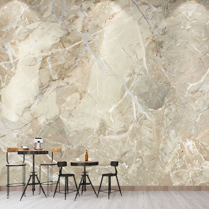 Marble Mural in Pastel Grey, Modern Wall Covering for Coffee Shop and Living Room