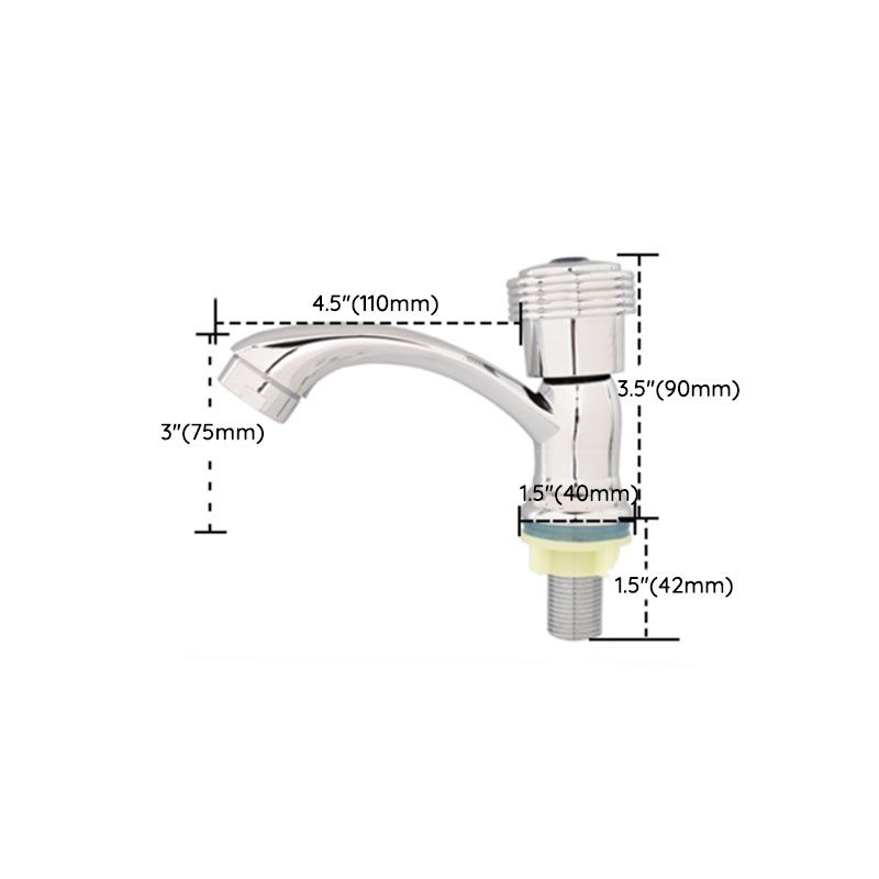 Modern Bathroom Faucet Chrome Knob Handle with Water Hose Vessel Sink Faucet