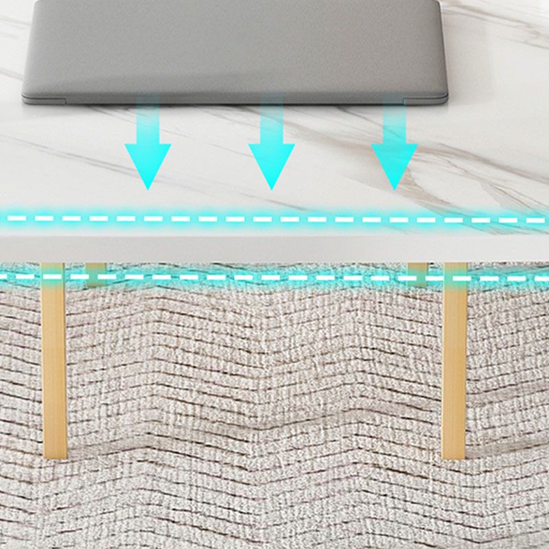 Glam Office Desk Rectangular Steel Writing Desk in Matte Finish