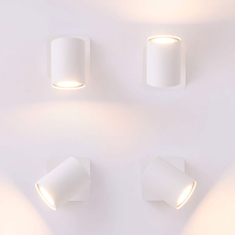 Modern Minimalist Minimalist Cilindro Accensione montata in metallo 1 Lampada da parete leggera