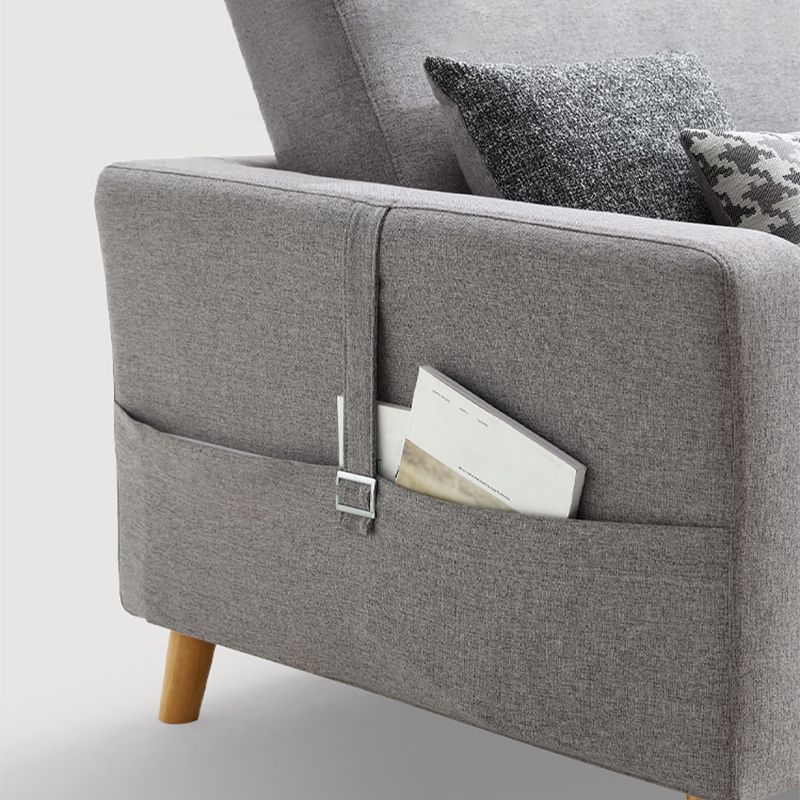 Scandinavian Fabric Sectional sofa Square Arm Sectional Sofa for Apartment