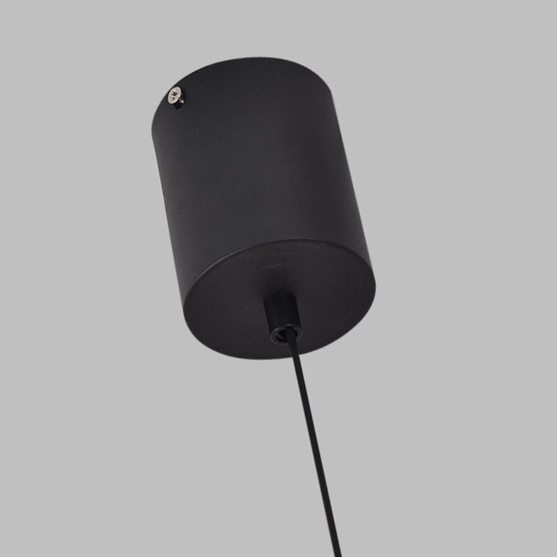 Modern Style Hanging Light Fixture LED Strip Shape Pendant Lamp with Acrylic Shade