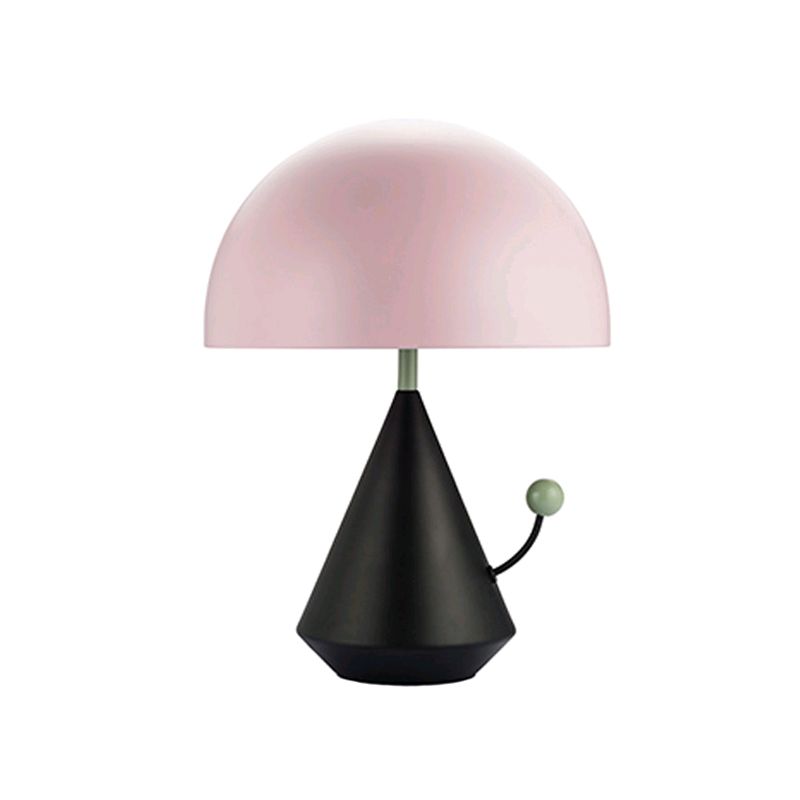 Macaron hemisfeer vorm nachtkastje lamp metaal 1 lamp leesboek licht in blauw/roze