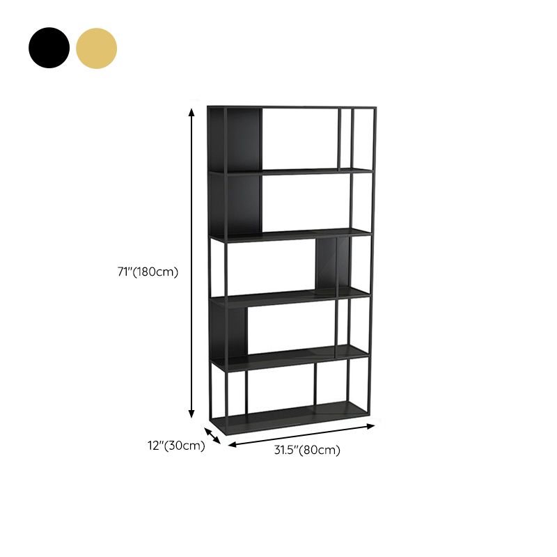 Glam Open Back Standard Bookshelf Metal Shelves Included Bookcase