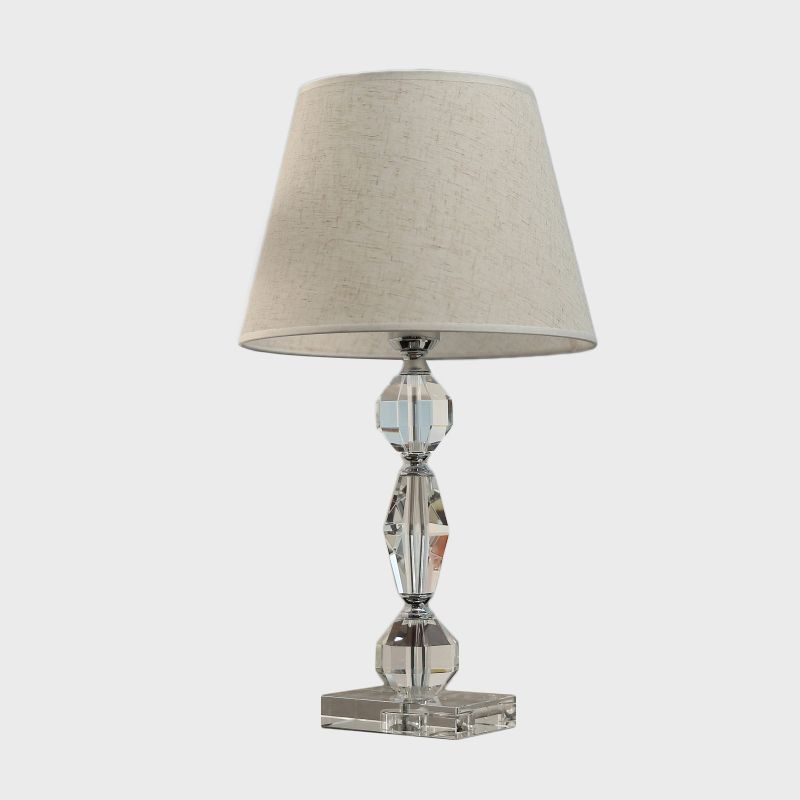 1 hoofd gefacetteerde ballen tafellicht modern heldere kristallen nachtkastje lamp met vat stof schaduw