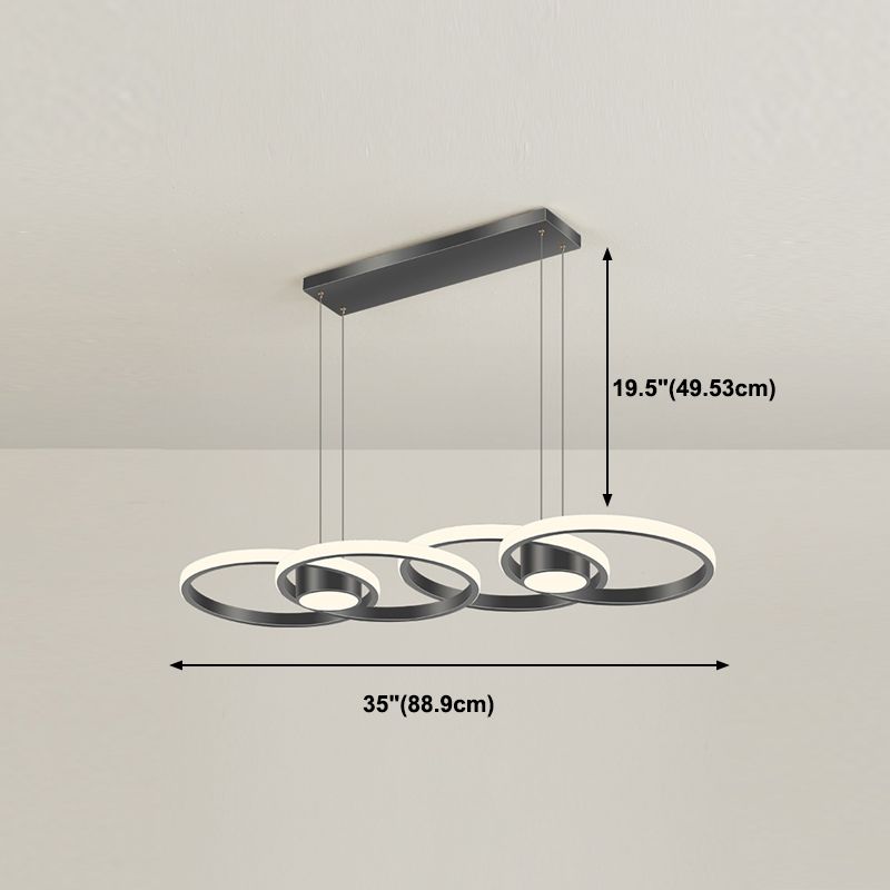 Idées d'éclairage d'île de forme de cercle