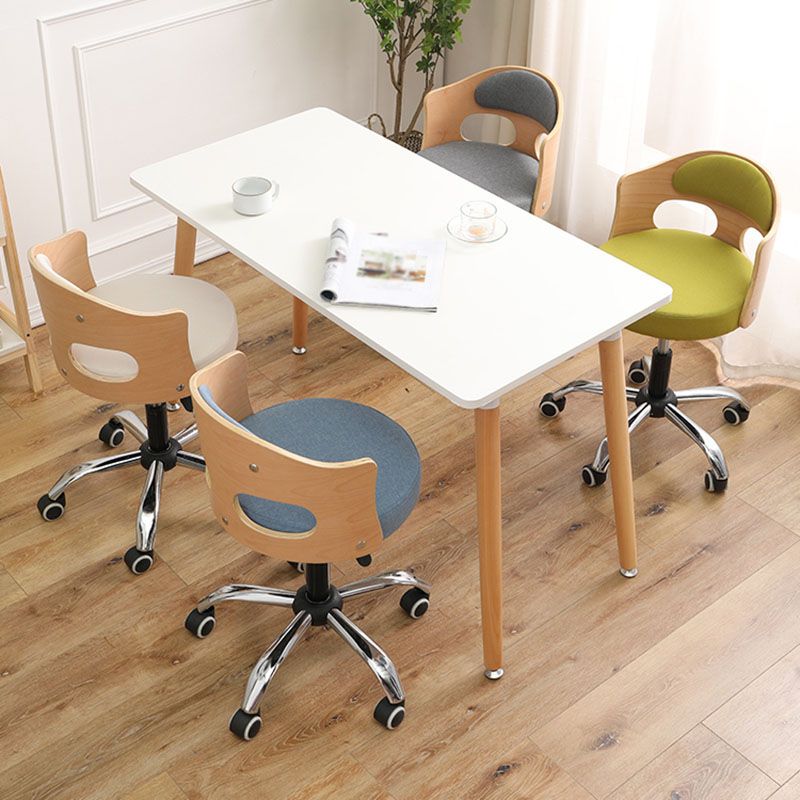 Industrial Style Bar-stool Round Seat with Adjustable Height Barstool for Kitchen