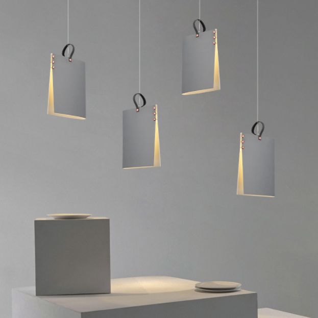 Rectangle Pendant Light Fixture Modern Style Metal Dinning Room Suspension Pendant