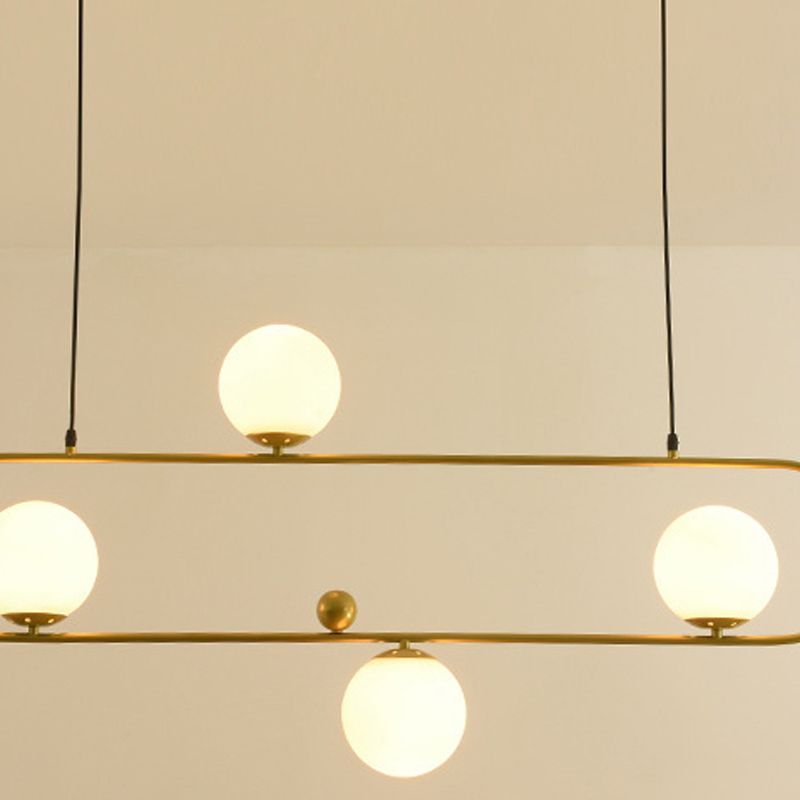 Glass Ball Shape Chandelier Light Modern Style Multi Lights Chandelier Light Fixture