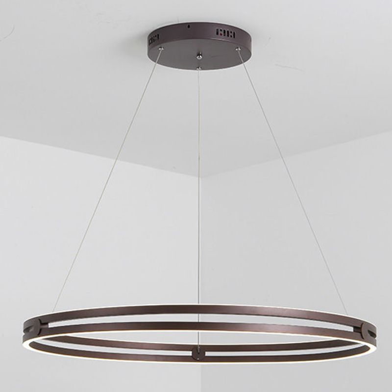 Metal Chandelier Light Fixture Ring Simple LED Ceiling Chandelier Pendant