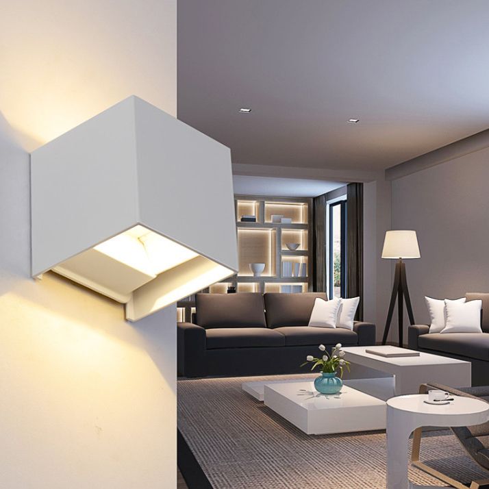 Square Wall Lighting Contemporary Metal 1 Light Wall Sconces