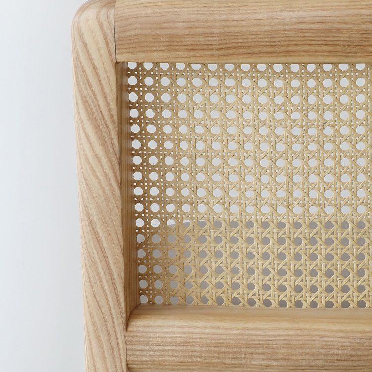 Contemporary Armless Upholstered Bar Stool with Solid Wood Base