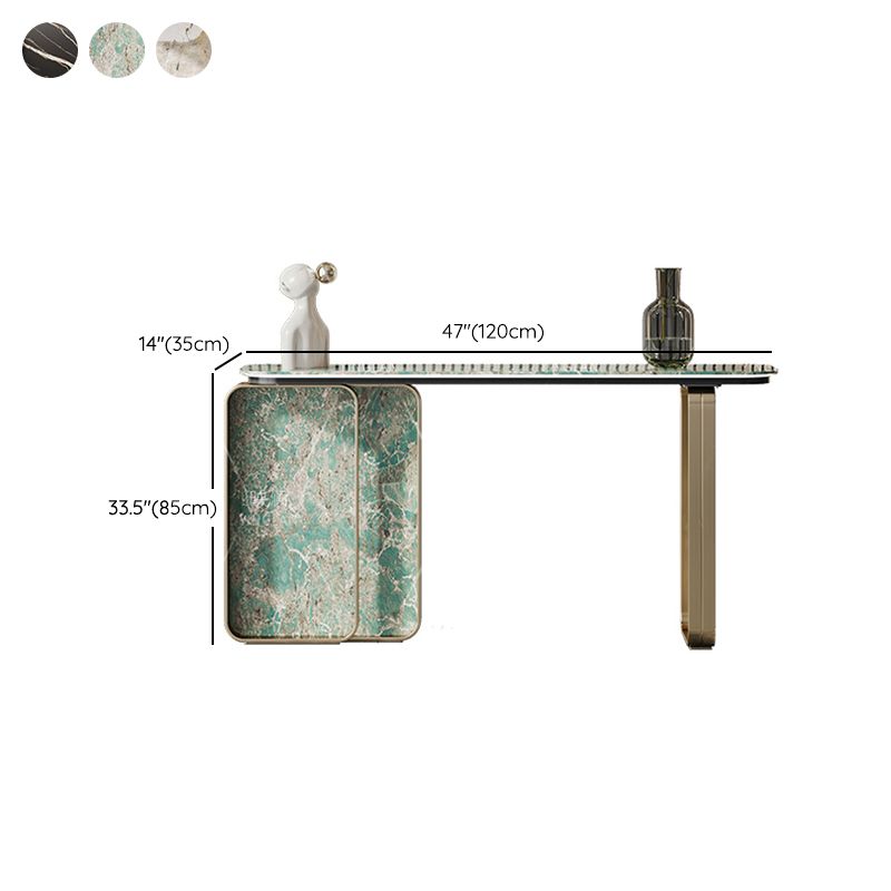 14 inch Wide Glam Accent Table Rectangle Shape Console Table for Hall