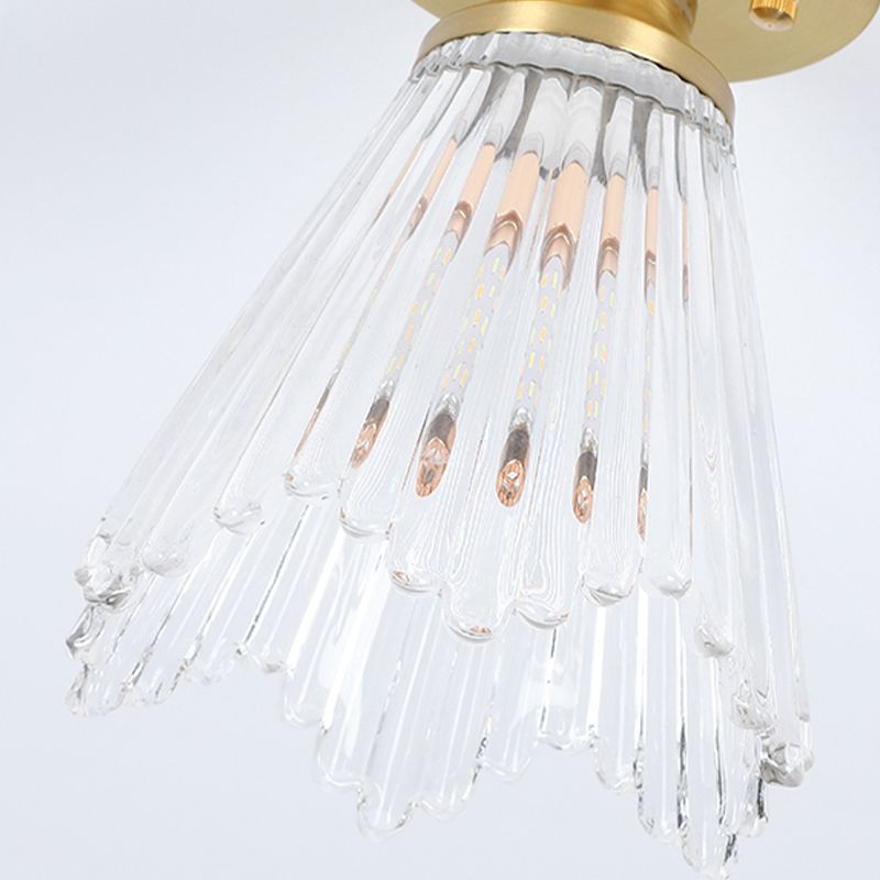 Nordic Style 1-Light Ceiling Lamp Glass Shade Ceiling Light for Living Room
