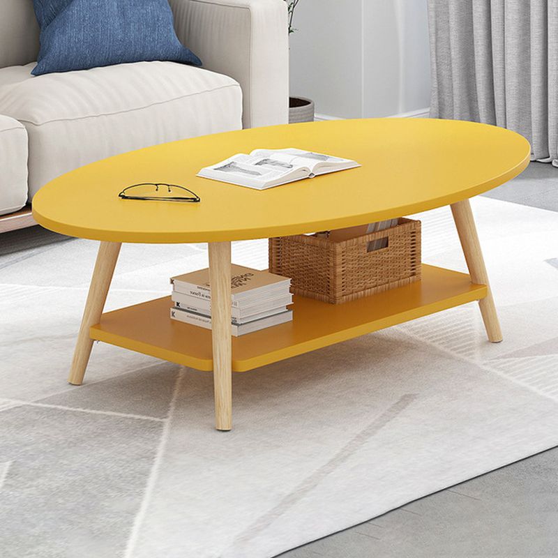 Modern 4 Legs Coffee Table with Storage Champagne Cocktail Table