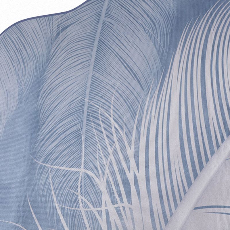 Gray Feather Rug Polyster Novelty Area Carpet Anti-Slip Backing Easy Care Indoor Rug for Living Room