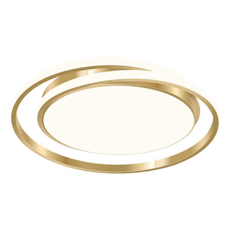 Round 1-Light LED Flush Light New Modern Acrylic Flush Mount Ceiling Light Fixtures for Bedroom