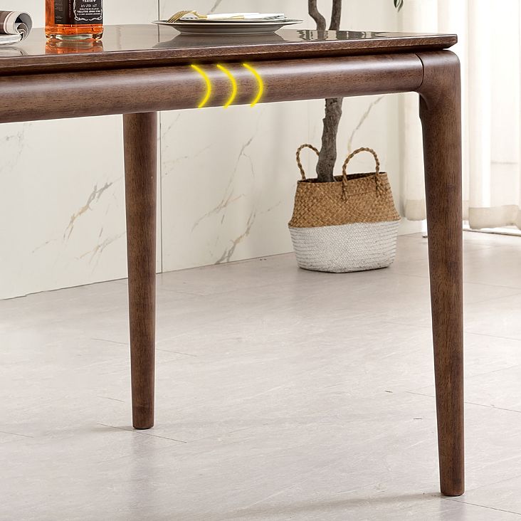 Traditional Solid Wood Dining Room Set with Rectangle Table Dining Table Furniture for Home