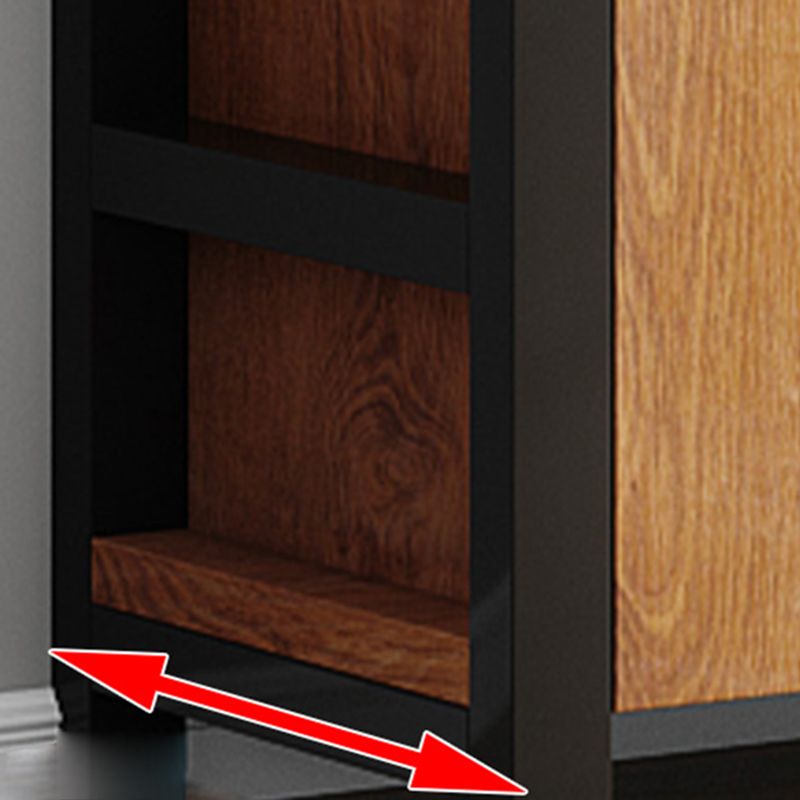 Modern Open Storage Shelf Bookcase with Cabinets for Home Office